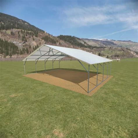 28x21 boxed eave triple wide steel carport|28x20 Boxed Eave Roof Triple Wide Steel Carport.